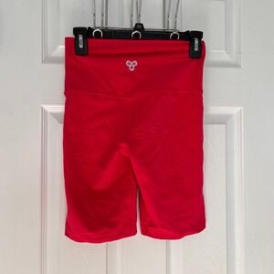 TnAction Aritzia Womens Red High Waisted Biker Shorts Atmosphere Small Athletic
